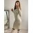 Šaty úpletové s rolákom dlhý rukáv dámske (S/M ONE SIZE) TALIANSKA MÓDA IMM22J51753/DR S/M hnedá
