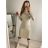 Šaty úpletové s rolákom dlhý rukáv dámske (S/M ONE SIZE) TALIANSKA MÓDA IMM22J51753/DR S/M hnedá