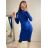 Šaty úpletové s rolákom dlhý rukáv dámske (S/M ONE SIZE) TALIANSKA MÓDA IMM22J51753/DR S/M hnedá