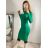 Šaty úpletové s rolákom dlhý rukáv dámske (S/M ONE SIZE) TALIANSKA MÓDA IMM22J51753/DR S/M hnedá