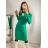Šaty úpletové s rolákom dlhý rukáv dámske (S/M ONE SIZE) TALIANSKA MÓDA IMM22J51753/DR S/M hnedá