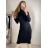Šaty úpletové s rolákom dlhý rukáv dámske (S/M ONE SIZE) TALIANSKA MÓDA IMM22J51753/DR S/M hnedá
