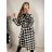 Kabát dlhý rukáv dámsky (S/M ONE SIZE) TALIANSKA MÓDA IMPBB22N8570/DR