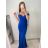 Šaty elegantní plesové dlouhé carmen dámské (S/M ONE SIZE) ITALSKá MóDA IMM2251830/DR S/M Černá