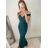 Šaty elegantní plesové dlouhé carmen dámské (S/M ONE SIZE) ITALSKá MóDA IMM2251830/DR S/M Černá