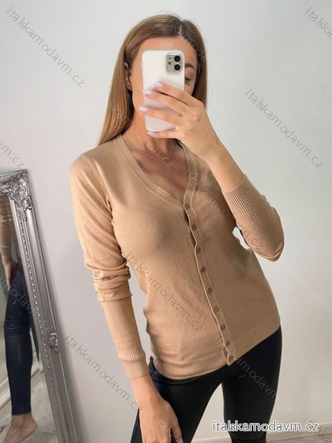 Sveter tenký na gombíky dlhý rukáv dámsky (S/M ONE SIZE) TALIANSKA MóDA IMM22Fd9072/DR
