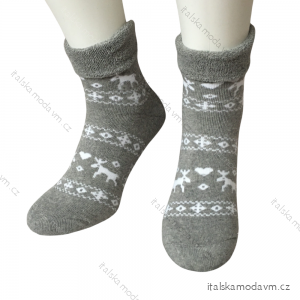 Ponožky vianočné teplé termo dámske (36-40) POLSKÁ MODA DPP22268G