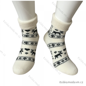 Ponožky vianočné teplé termo dámske (36-40) POLSKÁ MODA DPP22268W