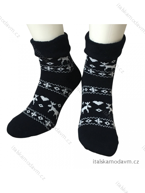 Ponožky vianočné teplé termo dámske (36-40) POLSKÁ MODA DPP2226DB