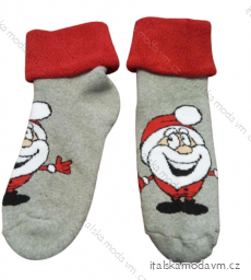 Ponožky vianočné santa teplé termo dámske (36-40) POLSKÁ MODA DPP22268