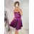 Šaty elegantné spoločenské na ramienka dámske (S/M ONE SIZE) TALIANSKA MóDA IM322461/UL tmavě vínová