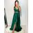 Šaty dlouhé společenské plesové na ramínka dámské (S/M ONE SIZE) ITALSKÁ MÓDA IMM22Ls25402/DR5 fuchsiová