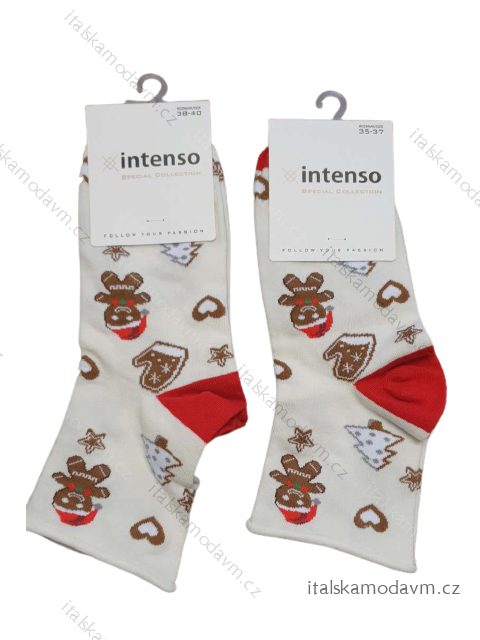 Ponožky veselé slabé vianočné dámske (35-37, 38-40) POLSKÁ MÓDA DPP21186