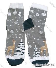 Ponožky veselé slabé vianočné dámske (35-37, 38-40) POLSKÁ MÓDA DPP21185