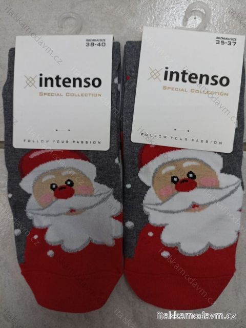 Ponožky vianočné veselé slabé dámske santa (35-37, 38-40) POLSKÁ MÓDA DPP21230