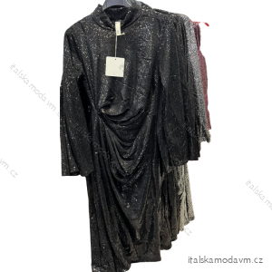 Šaty elegantné trblietavé s flitrami dlhý rukáv dámske (S/M ONE SIZE) TALIANSKA MóDA IMM22EL4993