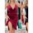 Šaty elegantní na ramínka dámské (S/M ONE SIZE) ITALSKÁ MÓDA IMWKK224077