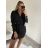 Šaty elegantní dlouhý rukáv dámské (S/M ONE SIZE) ITALSKÁ MÓDA IMWGS223995