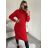 Šaty dlhé pletené s rolákom dlhý rukáv dámske (S/M ONE SIZE) TALIANSKA MÓDA IMWB22341/DR šedá svetlá S/M