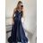 Šaty elegantní společenské dlouhé na ramínka dámské (S/M ONE SIZE) ITALSKÁ MÓDA IMPSH2280608