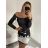 Šaty vianočné zamatové dlhý rukáv dámske (S/M ONE SIZE) TALIANSKA MÓDA IMWE223976/DR S/M červená