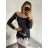 Šaty vianočné zamatové dlhý rukáv dámske (S/M ONE SIZE) TALIANSKA MÓDA IMWE223976/DR S/M červená
