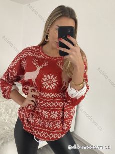 Tunika Vianočná zamatová teplá dlhý rukáv dámska nadrozmer (XL/2XL ONE SIZE) TALIANSKA MóDA IM422587