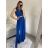 Šaty dlhé elegantné spoločenské plesové na ramienka dámske (S/M ONE SIZE) TALIANSKA MóDA IM3226339/DU S/M staroružová