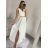 Šaty dlhé elegantné spoločenské plesové na ramienka dámske (S/M ONE SIZE) TALIANSKA MóDA IM3226339/DU S/M staroružová