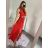 Šaty dlhé elegantné spoločenské plesové na ramienka dámske (S/M ONE SIZE) TALIANSKA MóDA IM3226339/DU S/M staroružová