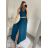 Šaty dlhé elegantné spoločenské plesové na ramienka dámske (S/M ONE SIZE) TALIANSKA MóDA IM3226339/DU sv. modrá