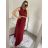 Šaty dlhé elegantné spoločenské plesové na ramienka dámske (S/M ONE SIZE) TALIANSKA MóDA IM3226339/DU S/M staroružová