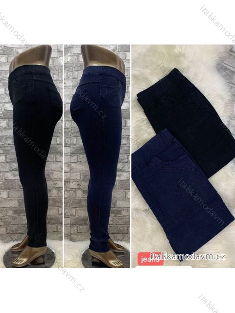Nohavice jeans džegíny dlhé dámske nadrozměr (2XL/3XL,3XL/4XL,4XL/5XL,5XL/6XL) TURECKÁ MÓDA TMWL22F1189/DR modrá tmavá 2XL/3XL