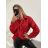 Košile saténová dlouhý rukáv dámské (S/M/L ONE SIZE) ITALSKá MóDA IM322560/DR M/L červená