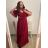 Šaty elegantní dlouhé krátký rukáv dámské nadrozměr (XL/2XL ONE SIZE) ITALSKÁ MÓDA IMPSH2280302/DU tm. modrá