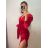 Šaty elegantní sametové dlouhý rukáv dámské (S/M ONE SIZE) ITALSKÁ MÓDA IMWDD224028