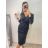 Šaty elegantní sametové dlouhý rukáv dámské (S/M ONE SIZE) ITALSKÁ MÓDA IMWDD224028