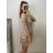 Šaty elegantné trblietavé flitrové dlhý rukáv dámske (S/M ONE SIZE) TALIANSKA MóDA IMM22UN8621/DU