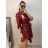 Šaty elegantné košeľové dlhý rukáv dámske vianočné (S/M ONE SIZE) TALIANSKA MÓDA IMPBB2294956a/DU