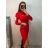 Šaty elegantní úpletové dlouhý rukáv dámské (S/M ONE SIZE) ITALSKÁ MÓDA IMPBB22Y22990
