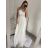 Šaty elegantné svadobné spoločenské dlhé bez rukávu dámske (S/M ONE SIZE) TALIANSKA MóDA IMM2219805