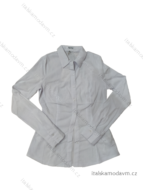 Košeľa klasik dlhý rukáv dámska (S-XL) TALIANSKA MÓDA IMM22AI-1909/DU XL biela