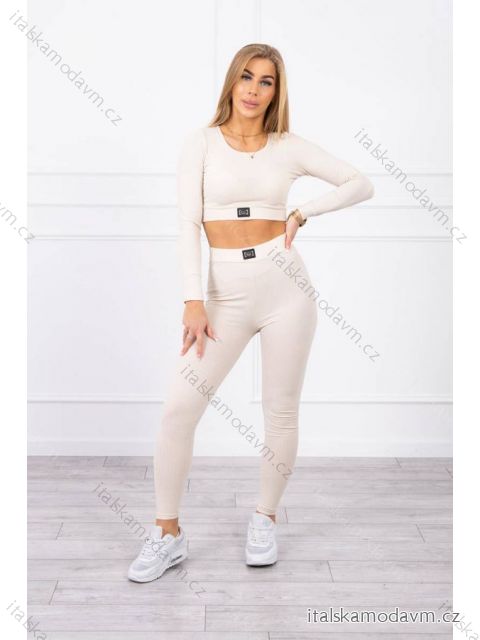 Súprava s rebrovaným topom (S/M ONE SIZE) TALIANSKA MÓDA KSI-9353/D/P8