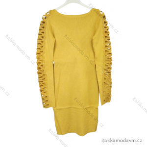 Šaty krátke spoločenské dlhý rukáv dámske (S-XL) MB21 IM619052/D/17