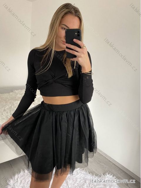 Sukňa tylová krátka dámska (S/M ONE SIZE) TALIANSKA MÓDA IMM221212/DR