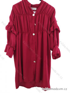 Šaty oversize košeľové dlhý rukáv dámske (S/M/L ONE SIZE) TALIANSKA MÓDA IMWA22523/DR