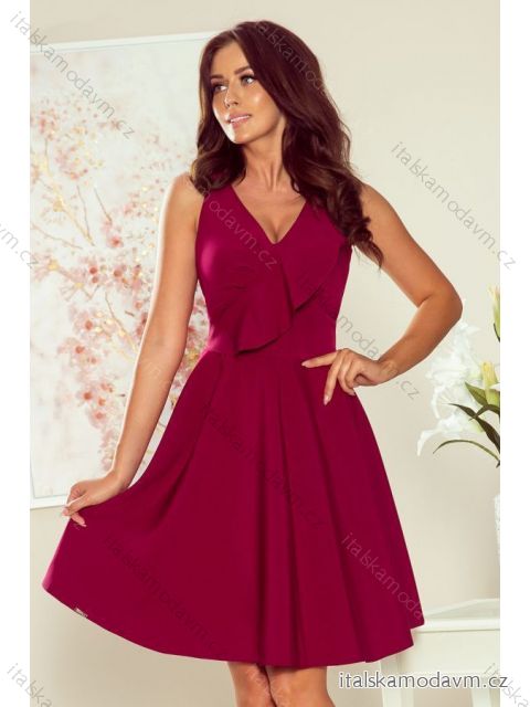 274-1 ANITA Frill šaty - bordó
 NMC-274-1