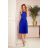 311-2 LILA Pleated dress with short sleeves - Royal Blue
