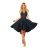 300-5 PATRICIA - dress with longer back with lace neckline - green color