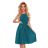 350-6 ALIZEE - šifónové šaty s viazaním - morská farba